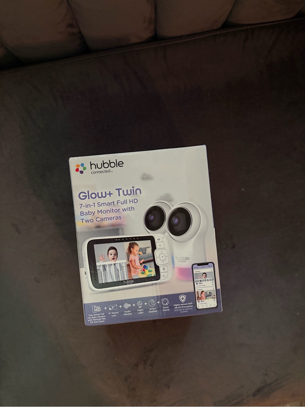 Glow+ Twin 7-in-1 Smart Full HD Baby Monitor - White